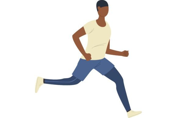 African Man in Leggings Running on Isola: Capturing Raw Athletic Motion
