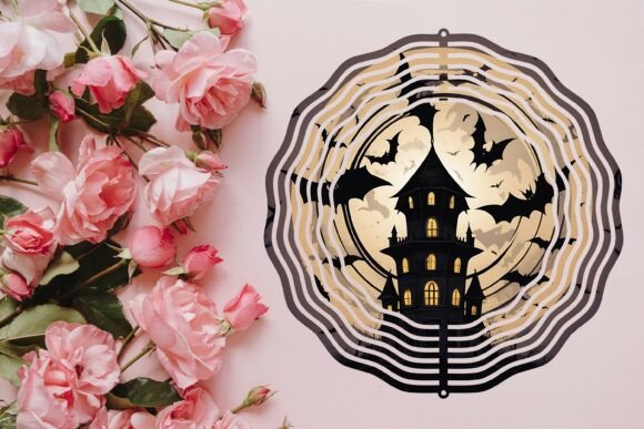 Bats in the Belfry Wind Spinner PNG: A Dynamic Design for Crafters