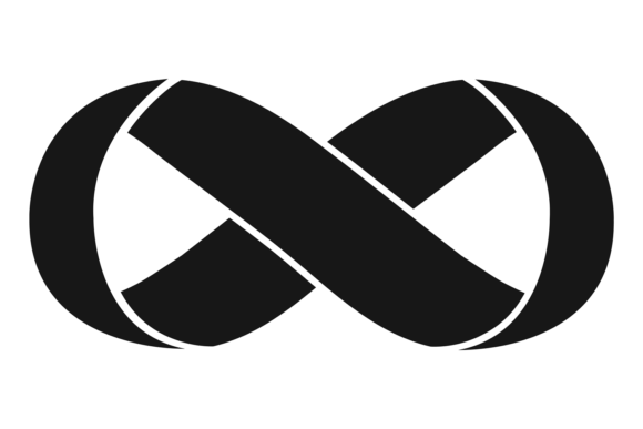 Black Ribbon Loop: The Infinity Symbol in Modern Typography