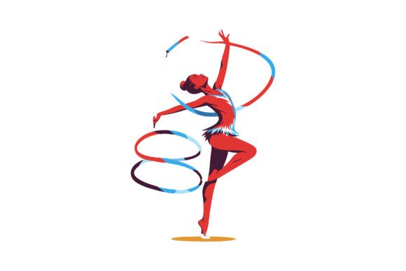 Capturing Motion and Grace: The Rhythmic Gymnast Performing with Ribbon