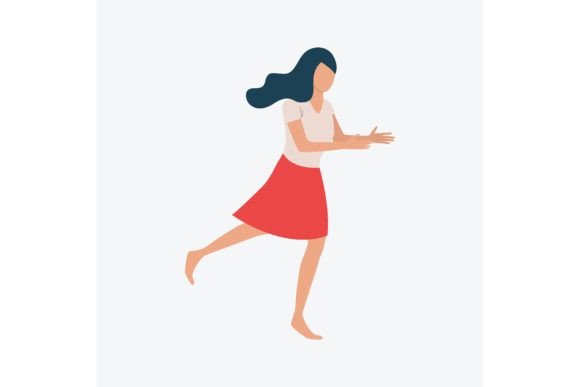 Capturing Pure Joy: The Running Girl in Red Skirt