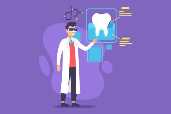 Dentist Explaining Dental Procedure: A Font for Modern Healthcare Branding