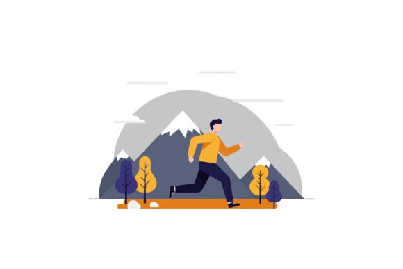 Dynamic Motion: Capturing Energy with Mountain Run SVG