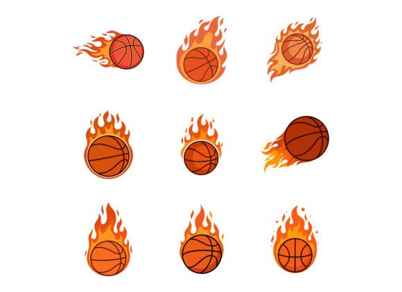 Ignite Your Visuals: The Flaming Basketball Icon Set