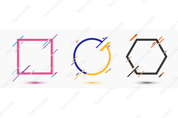 Modern Frame Borders: Geometric Flat Design for Every Project