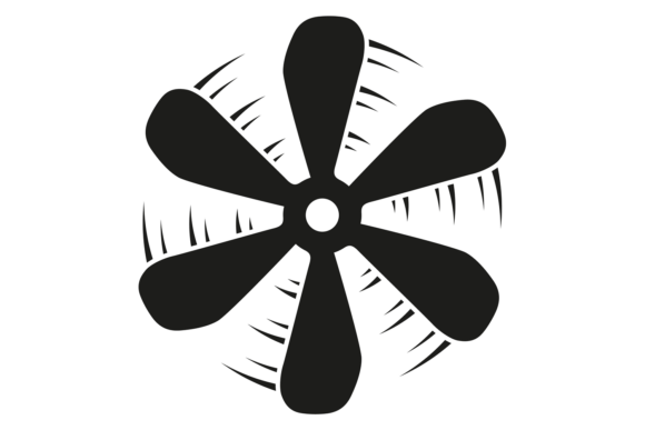 Propeller Blades Black Icon: Rotation Motion in Design