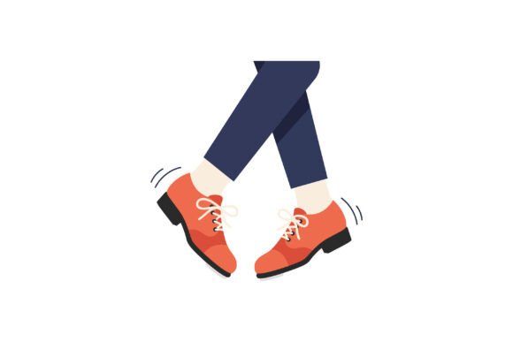 Red Shoes on a Person Walking Co: Energetic Motion in Design