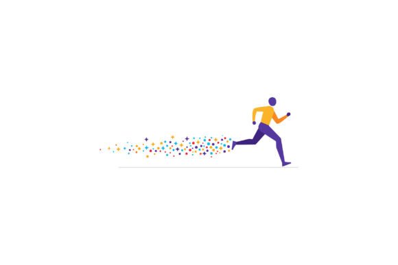Running Man in a Vibrant, Dynamic Scene: Capturing Motion in Design