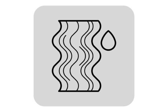 The Art of Simplicity: Unique Line Art Icon of Flowing Hair